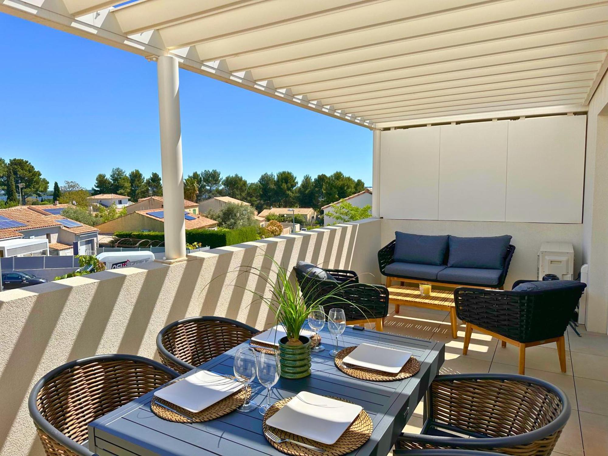 Saint-Aunes Le Square D'Evan - Appartement De Standing - Grande Terrasse Exterieure - Climatisation מראה חיצוני תמונה